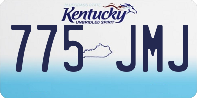 KY license plate 775JMJ