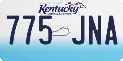 KY license plate 775JNA