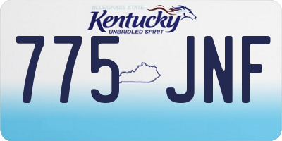 KY license plate 775JNF