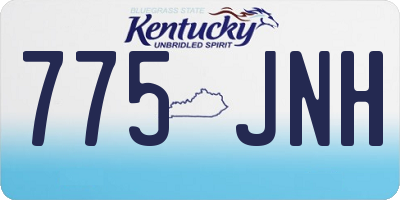 KY license plate 775JNH