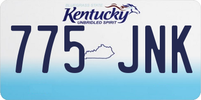 KY license plate 775JNK