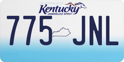 KY license plate 775JNL