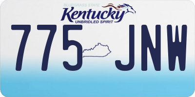 KY license plate 775JNW