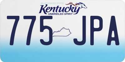 KY license plate 775JPA