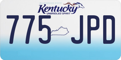 KY license plate 775JPD