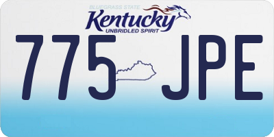 KY license plate 775JPE