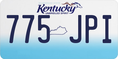 KY license plate 775JPI
