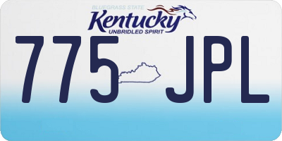 KY license plate 775JPL