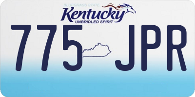 KY license plate 775JPR