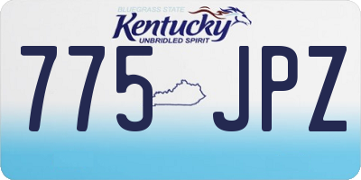KY license plate 775JPZ