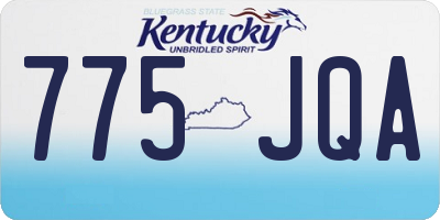 KY license plate 775JQA