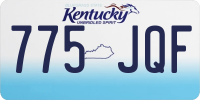 KY license plate 775JQF