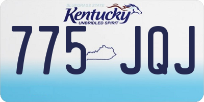 KY license plate 775JQJ