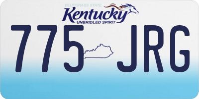 KY license plate 775JRG