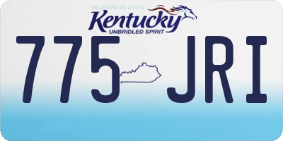 KY license plate 775JRI