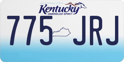 KY license plate 775JRJ