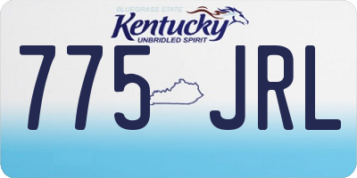 KY license plate 775JRL