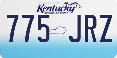 KY license plate 775JRZ