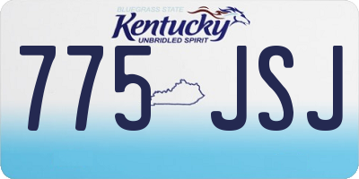 KY license plate 775JSJ