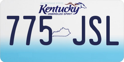 KY license plate 775JSL