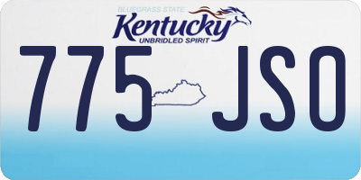 KY license plate 775JSO
