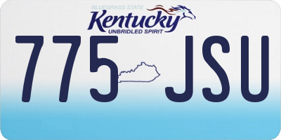 KY license plate 775JSU