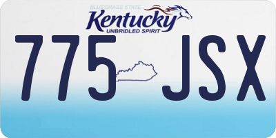 KY license plate 775JSX