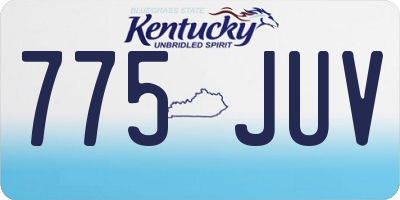 KY license plate 775JUV