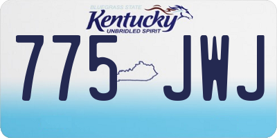 KY license plate 775JWJ
