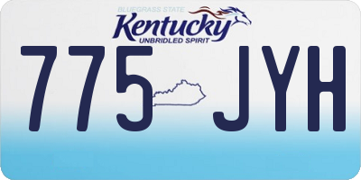 KY license plate 775JYH