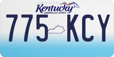 KY license plate 775KCY