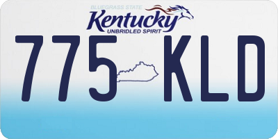 KY license plate 775KLD