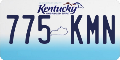 KY license plate 775KMN
