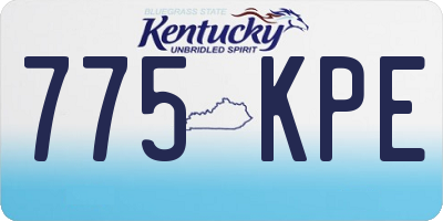 KY license plate 775KPE