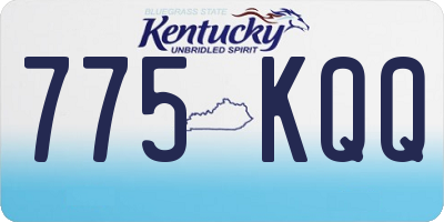 KY license plate 775KQQ