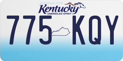 KY license plate 775KQY