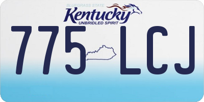 KY license plate 775LCJ