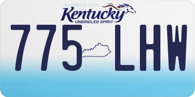 KY license plate 775LHW
