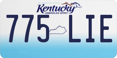 KY license plate 775LIE