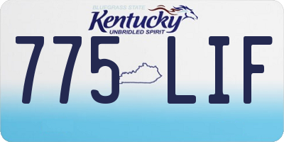 KY license plate 775LIF