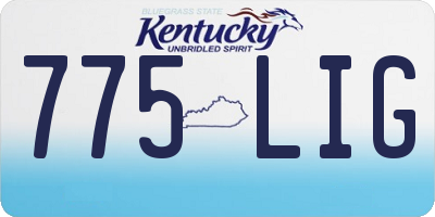 KY license plate 775LIG