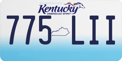 KY license plate 775LII