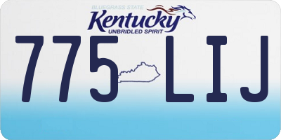 KY license plate 775LIJ