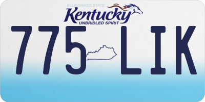 KY license plate 775LIK
