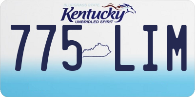 KY license plate 775LIM