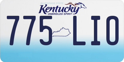 KY license plate 775LIO