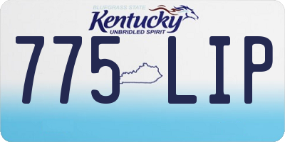 KY license plate 775LIP