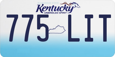 KY license plate 775LIT