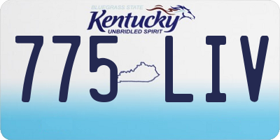 KY license plate 775LIV