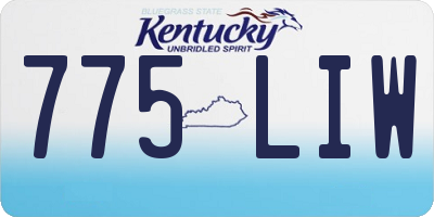 KY license plate 775LIW